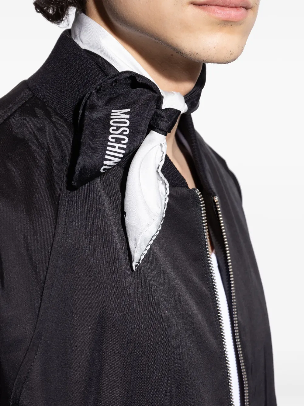 Moschino Zijden sjaal Zwart