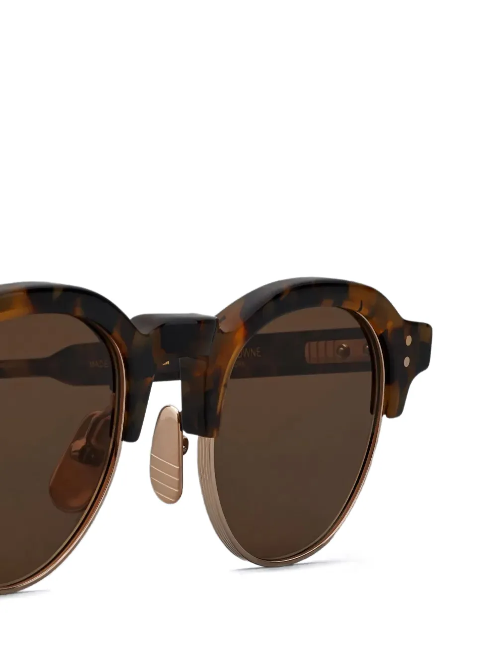 Thom Browne Eyewear Zonnebril met rond montuur Bruin
