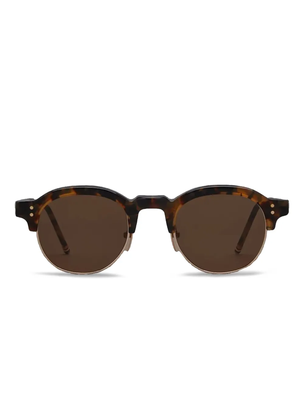 Thom Browne Eyewear ラウンドフレーム サングラス - ブラウン Thom Browne Eyewear ラウンドフレーム サングラス - ブラウン