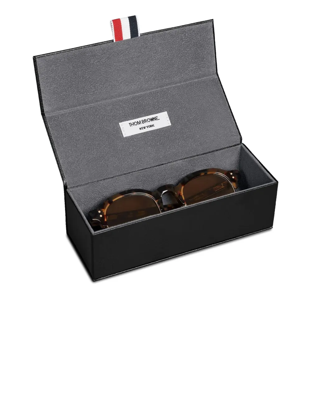 Thom Browne Eyewear Zonnebril met rond montuur Bruin