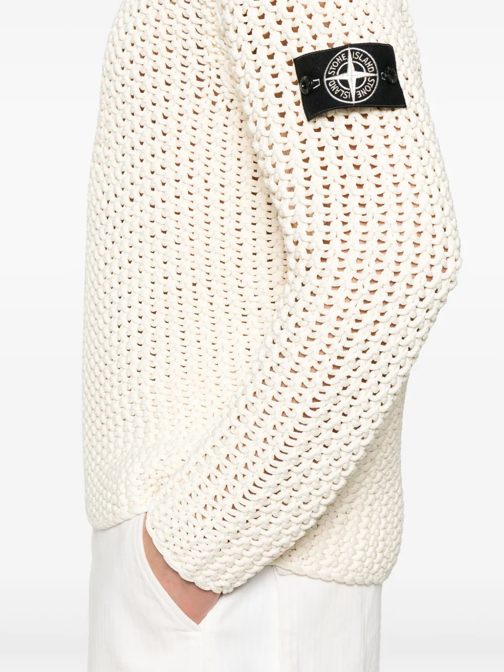 Stone Island Opengebreide trui Beige