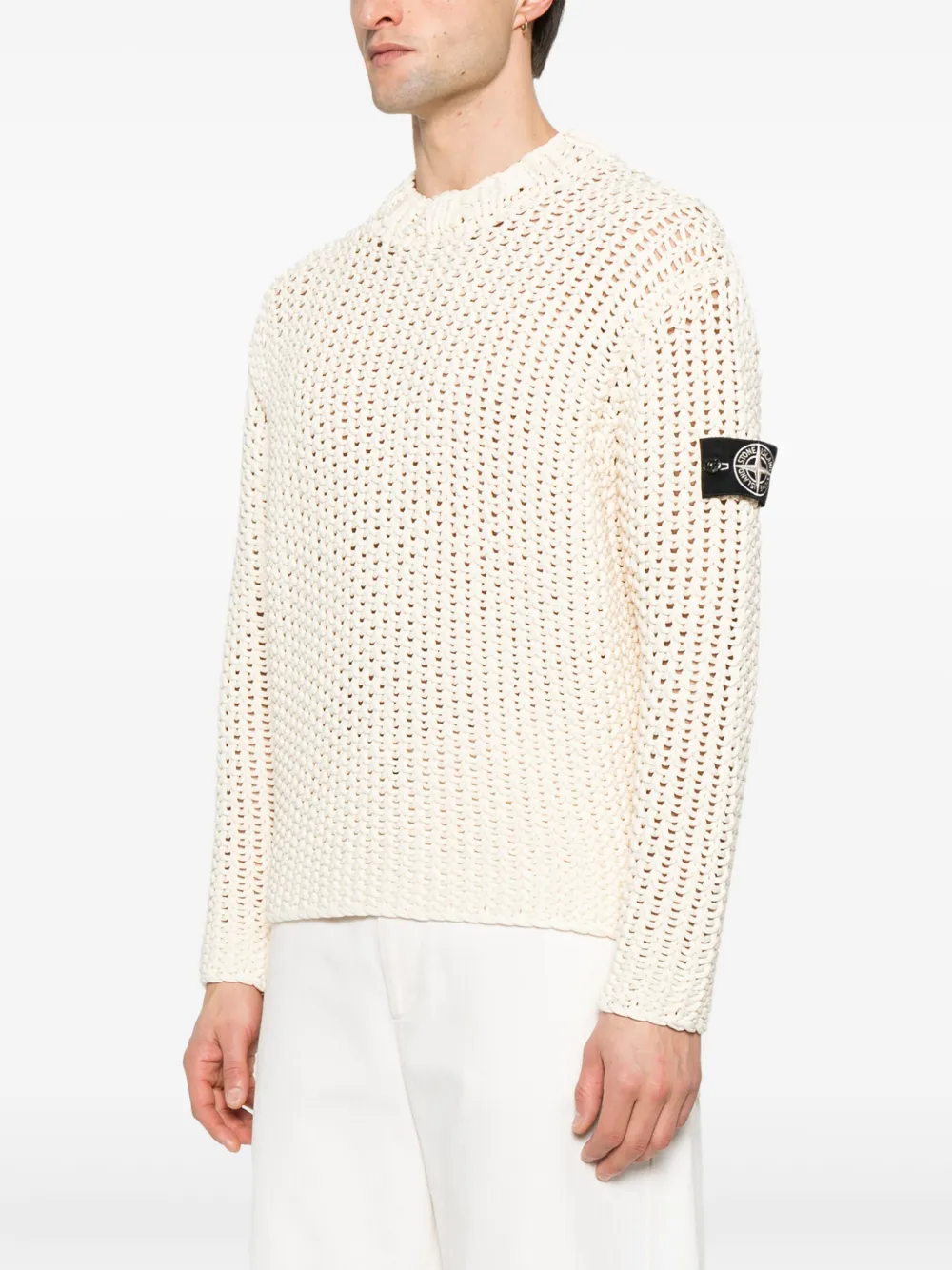 Stone Island Opengebreide trui Beige