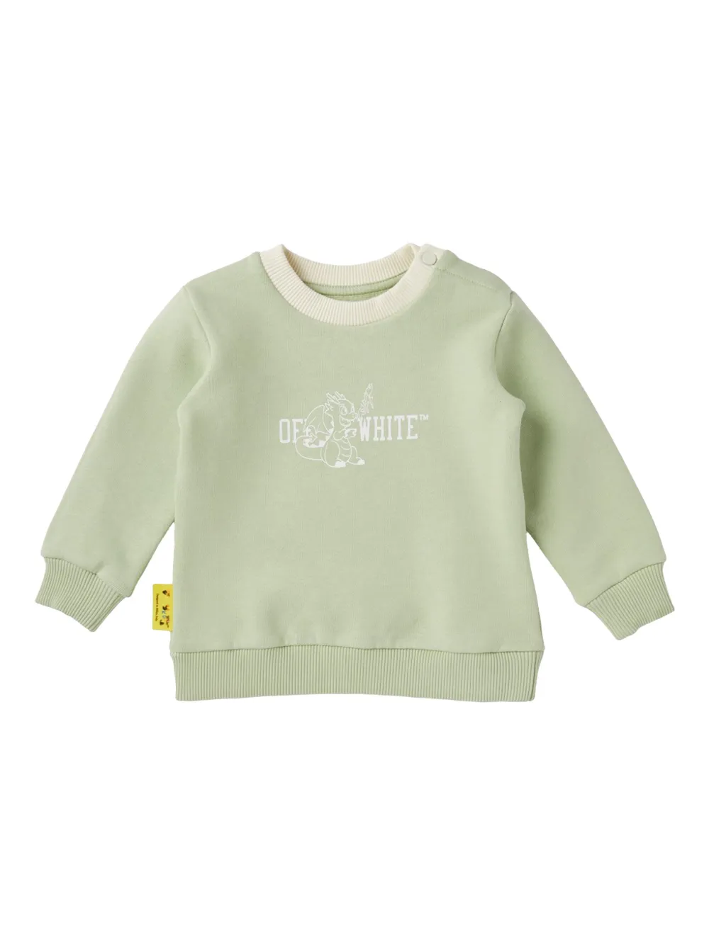 Off-White Kids Sweater met logoprint Groen