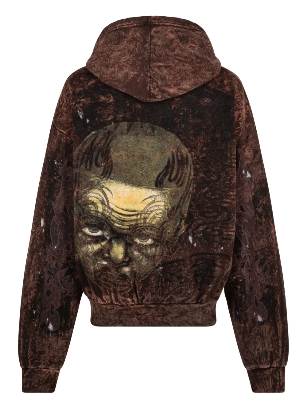 HELLSTAR Graffiti "Brown" hoodie - Bruin