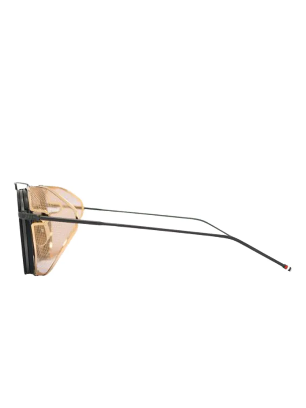 Thom Browne Eyewear Zonnebril met vierkant montuur Zwart