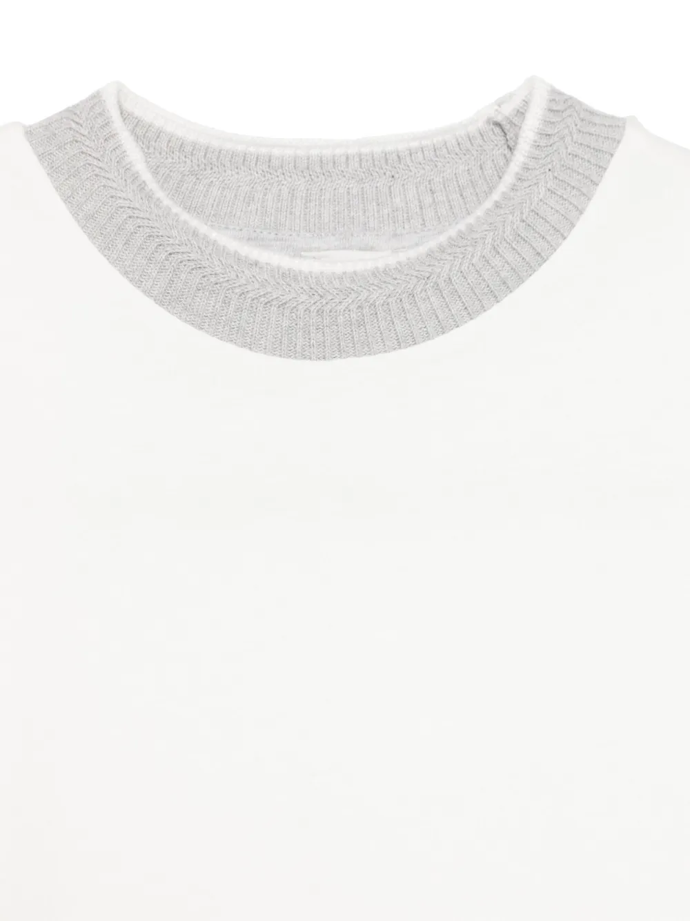 Eleventy Kids T-shirt met contrasterende afwerking Wit