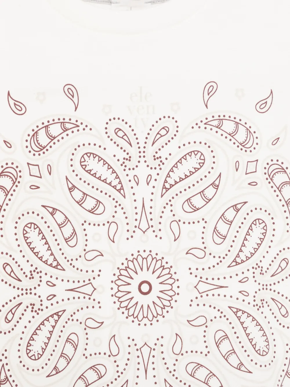 Eleventy Kids T-shirt met paisley-print Wit