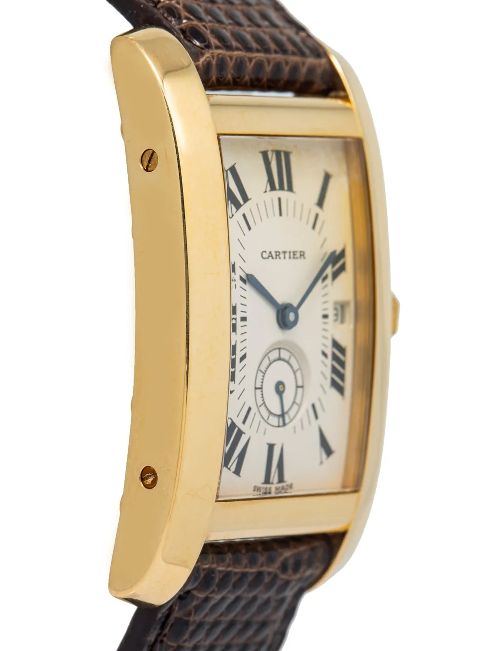 Pre-owned Cartier Tank Americaine 24mm In White