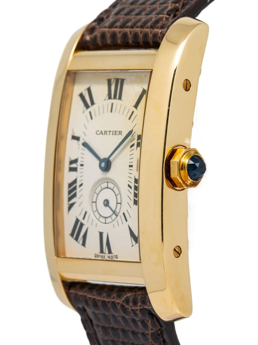 Pre-owned Cartier Tank Americaine 24mm In White