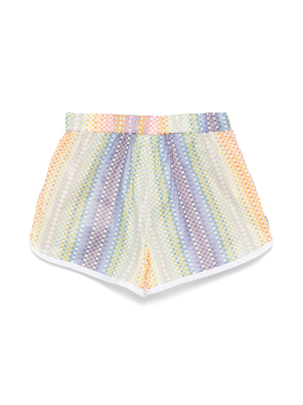 Missoni Kids Geruite shorts Paars