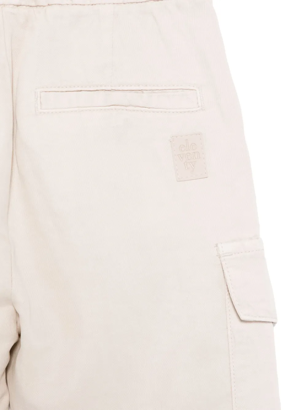 Eleventy Kids Shorts met logopatch Beige