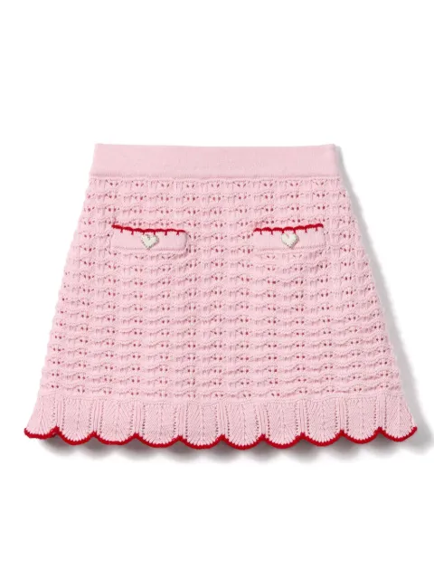Self-Portrait Kids crochet-knit skirt