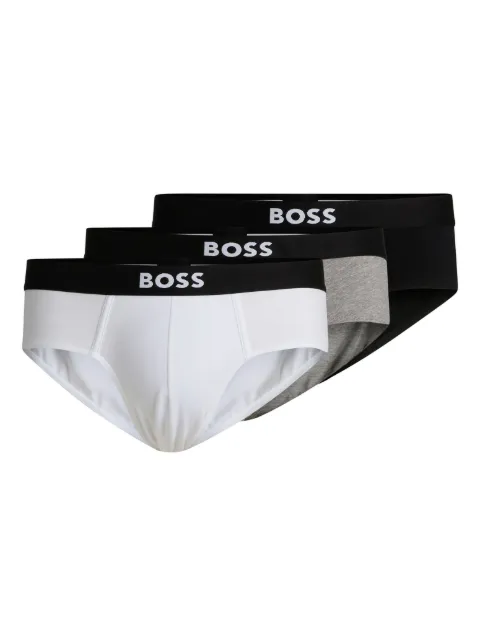 BOSS logo-waistband briefs (pack of three)