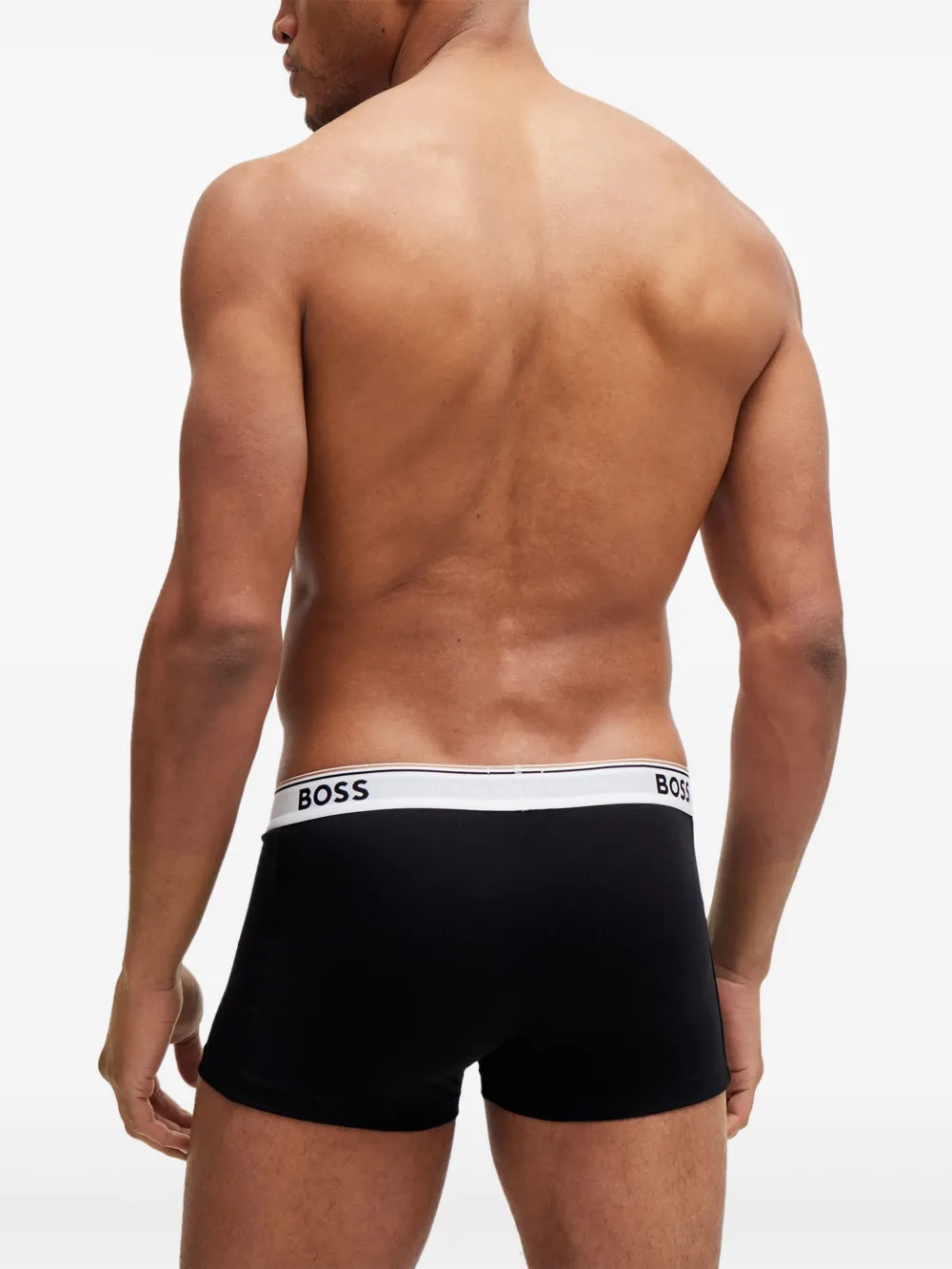 BOSS Drie boxershorts met logoband Zwart