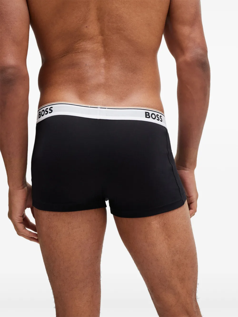 BOSS Drie boxershorts met logoband Zwart