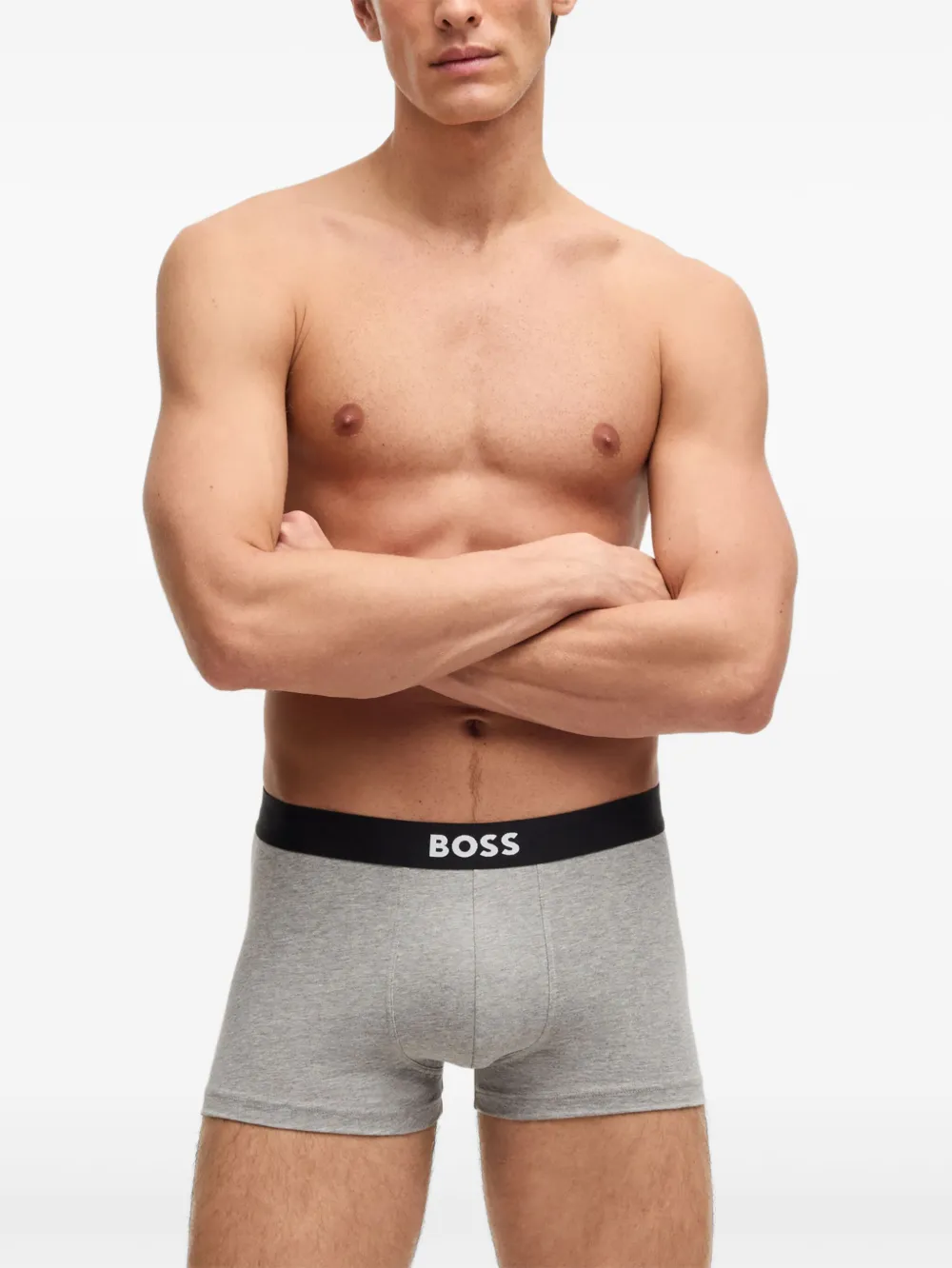 BOSS Drie boxershorts met logoband Zwart