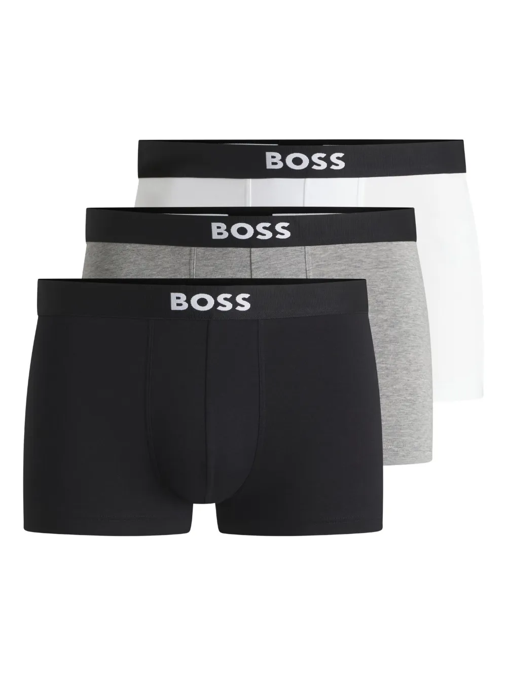 BOSS Drie boxershorts met logoband Zwart