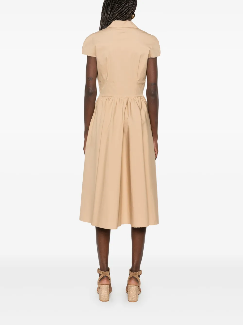 Ermanno Scervino Flared midi-jurk Beige