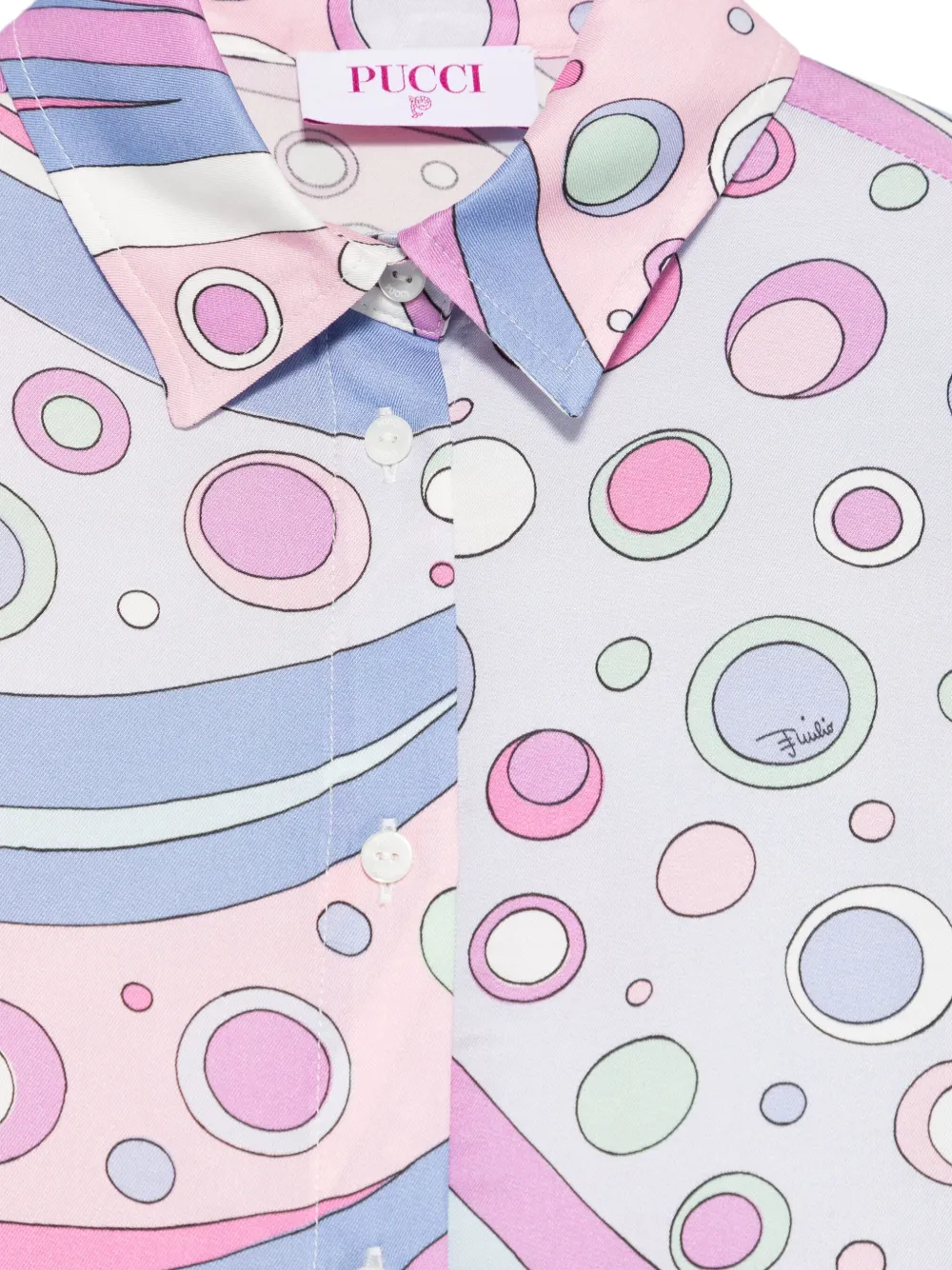 PUCCI JUNIOR ABSTRACT-PRINT SHIRT