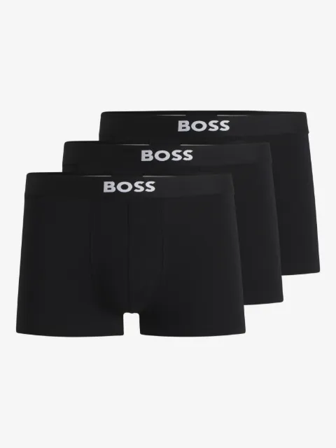 BOSS three-pack of stretch-cotton trunks
