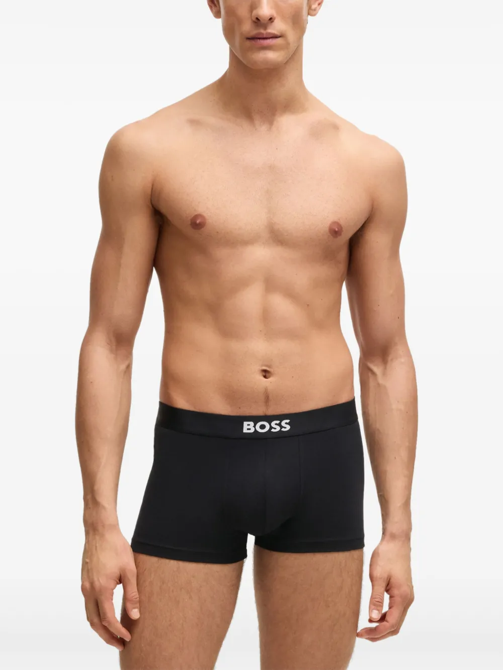 BOSS Drie boxershorts met logoband - Zwart