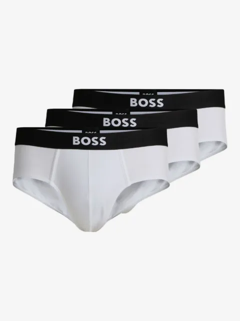 BOSS three-pack low-rise briefs in stretch cotton