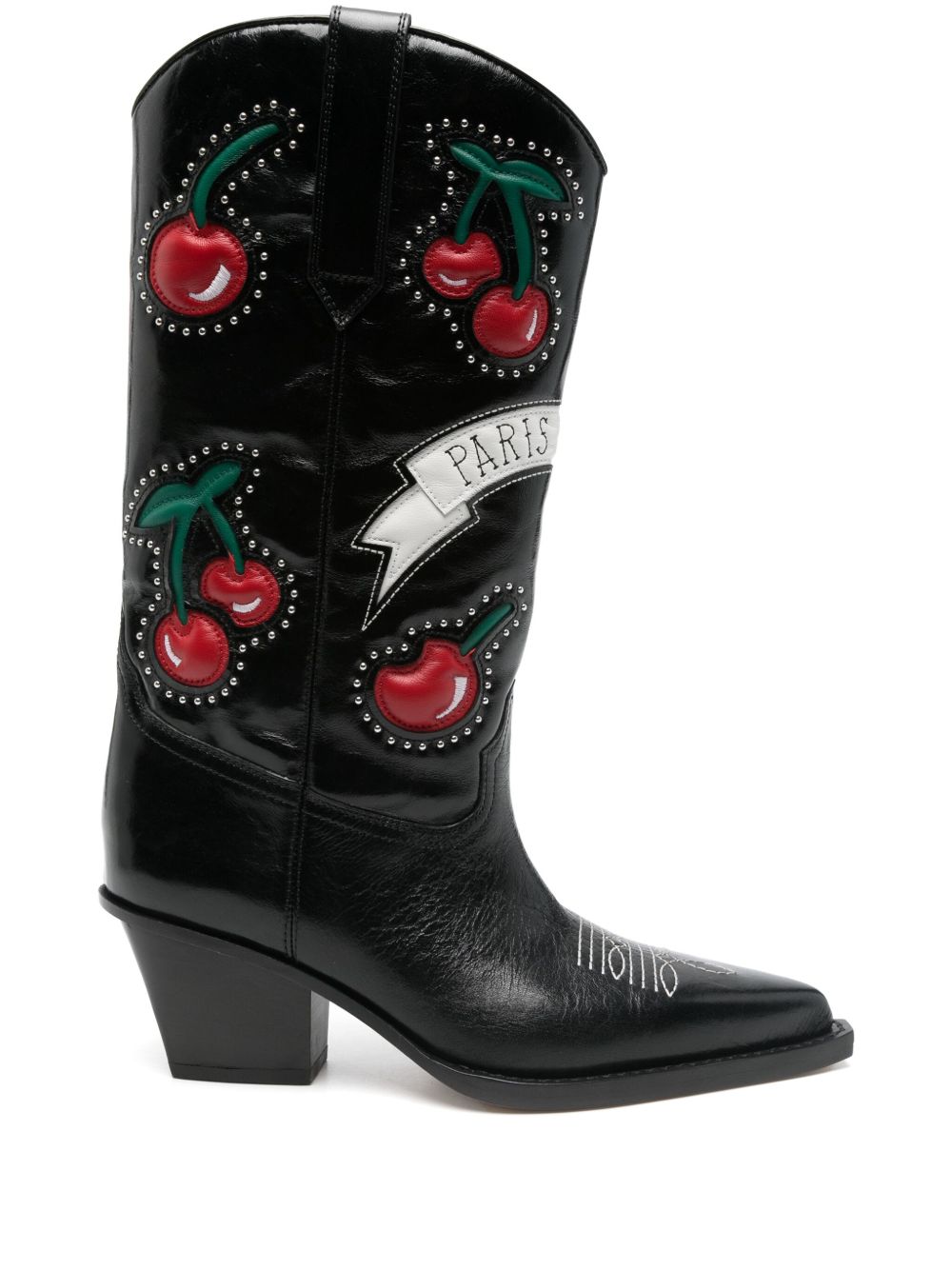 Paris Texas 60mm Cherry Blossom boots – Black