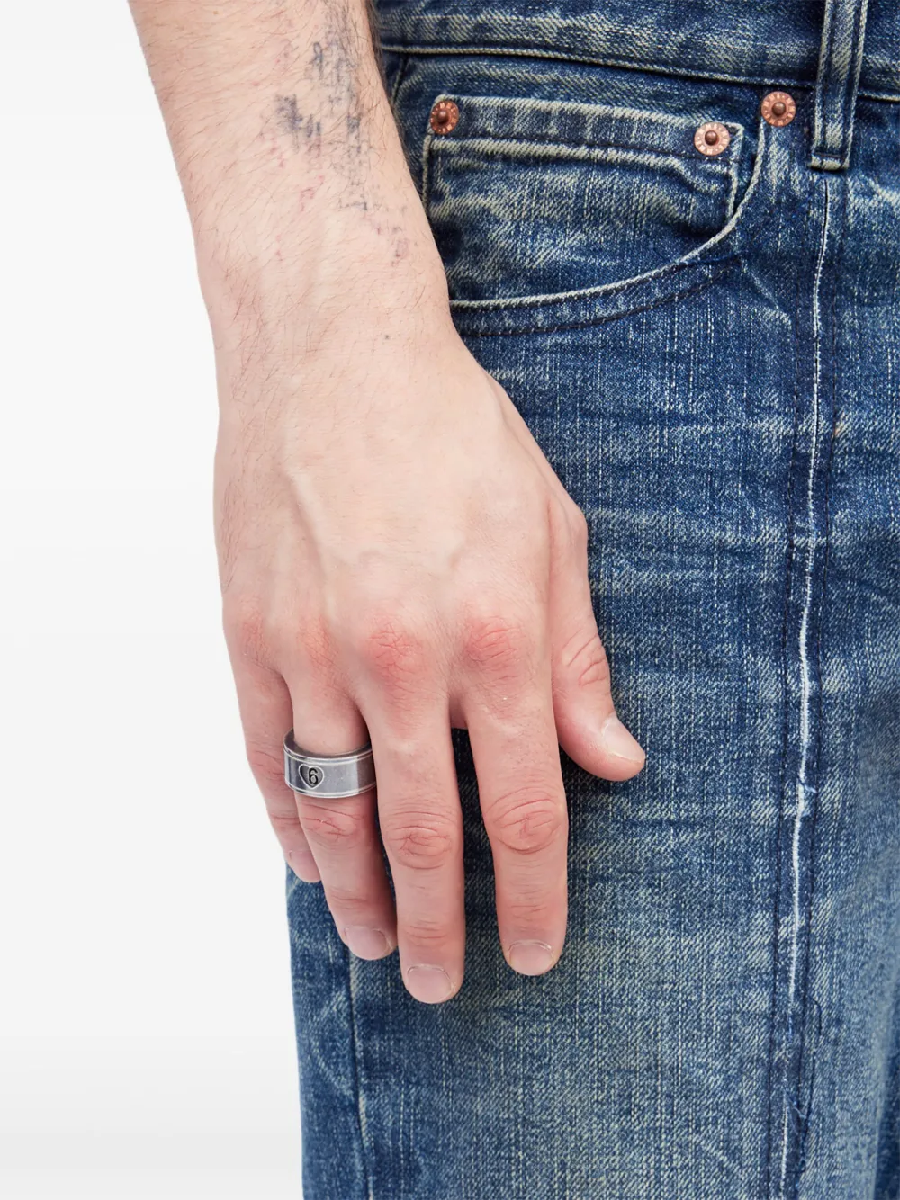 MM6 Maison Margiela Hartvormige ring - Zilver