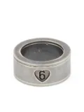 MM6 Maison Margiela heart-shape frame ring - Silver