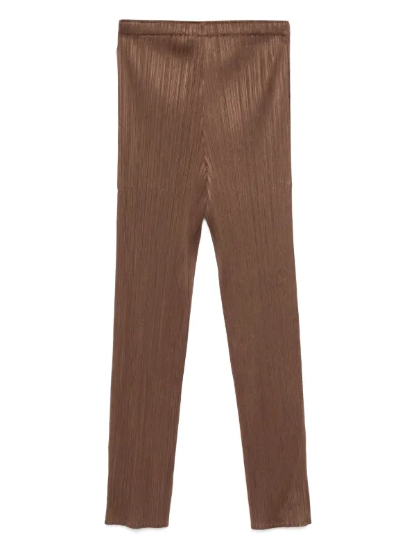 【新品未使用】PLEATS PLEASE BASICS 4 パンツ　定価以下 Pleats Please Issey Miyake New Colorful Basics 4 パンツ | ブラウン