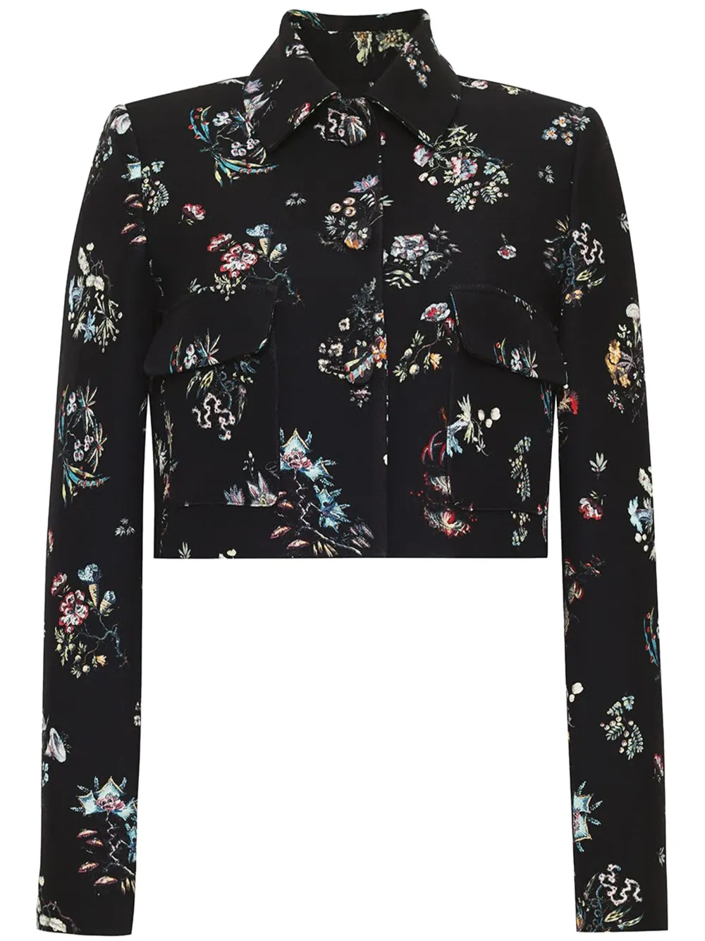 floral-print jacket