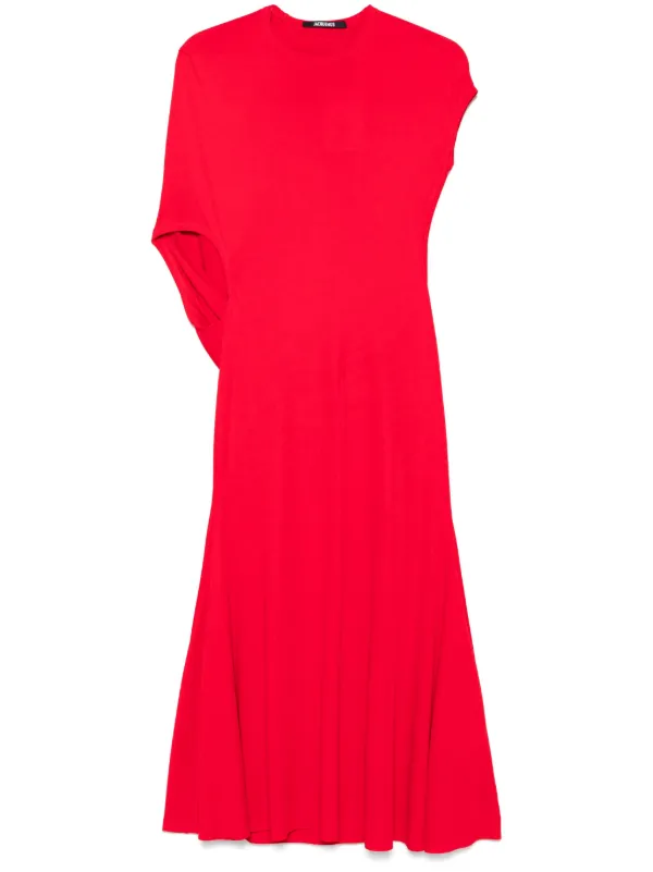 ワンピース JACQUEMUS La Robe Salerno JACQUEMUS Salerno asymmetric open-back stretch-jersey midi