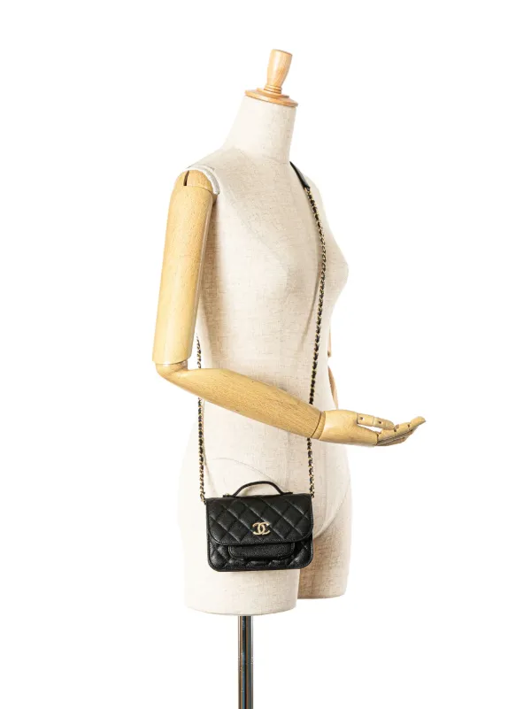 CHANEL Pre-Owned 2021-2024 ミニ キャビア ビジネス