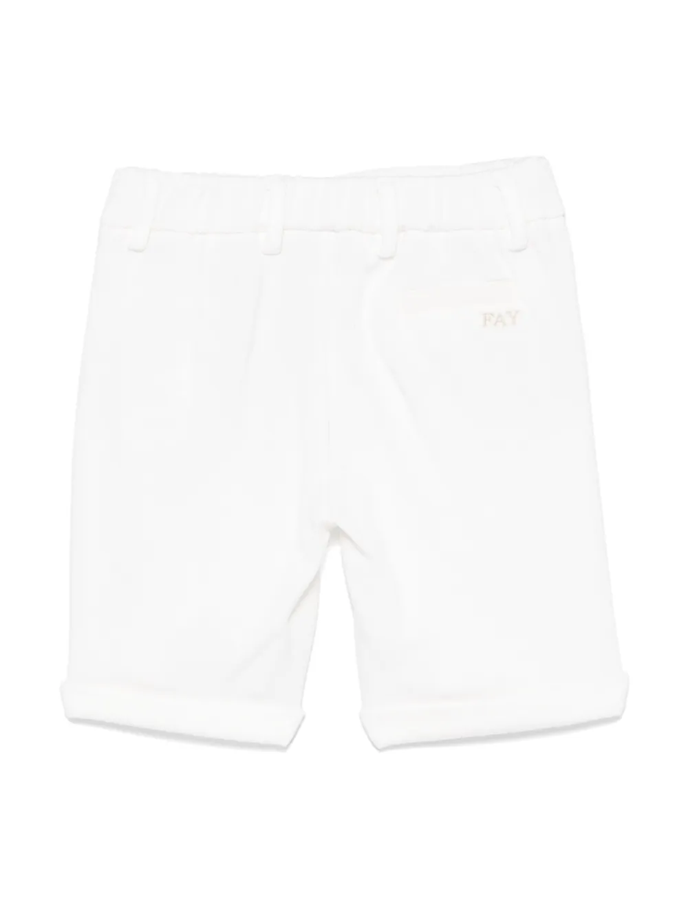 Fay Kids Shorts met geborduurd logo - Wit