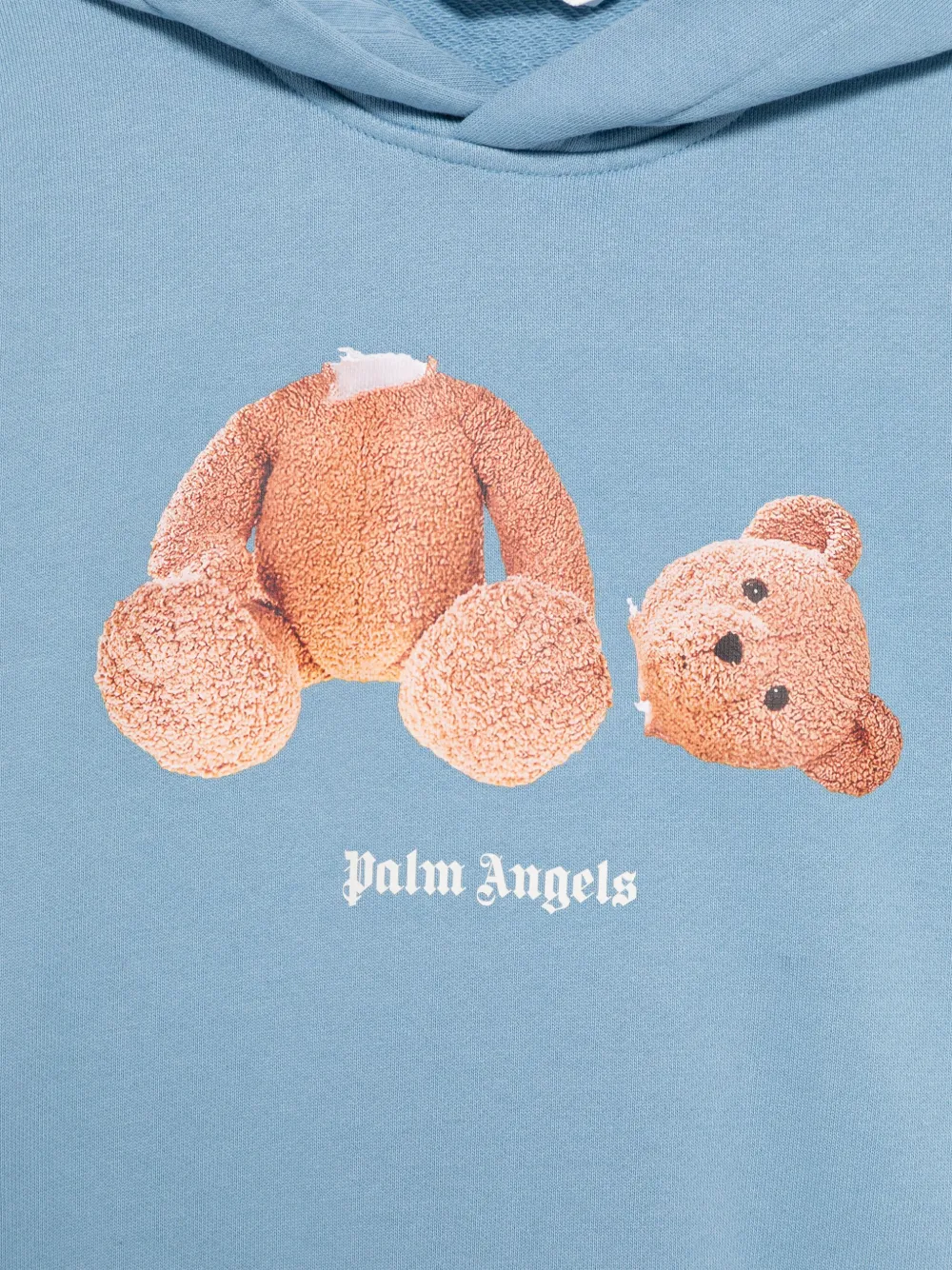 Palm Angels Kids Bear hoodie Blauw