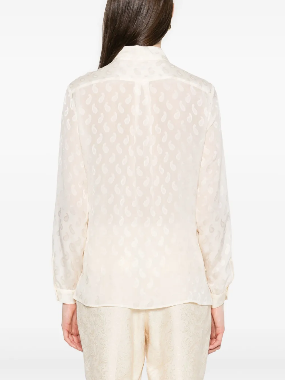 ETRO Blouse met paisley-jacquard Beige