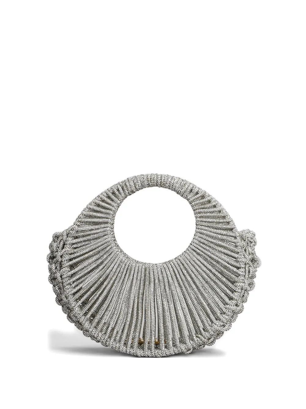 Hibourama Jaya Silver Jewelry Bag With Crystals