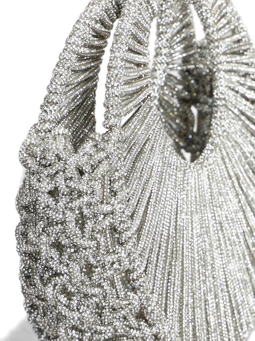 Hibourama Jaya Silver Jewelry Bag With Crystals