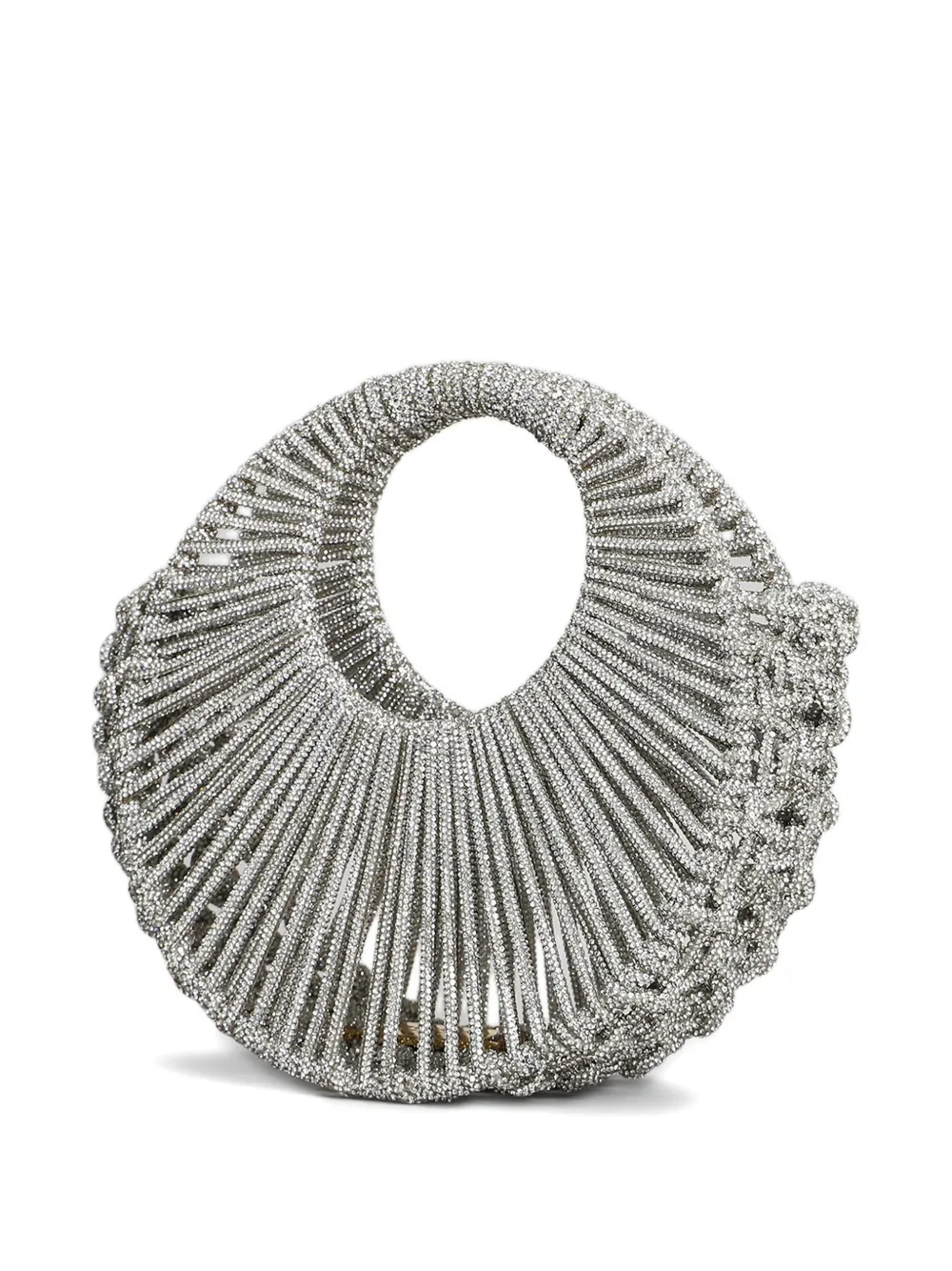 Hibourama Jaya Silver Jewelry Bag With Crystals