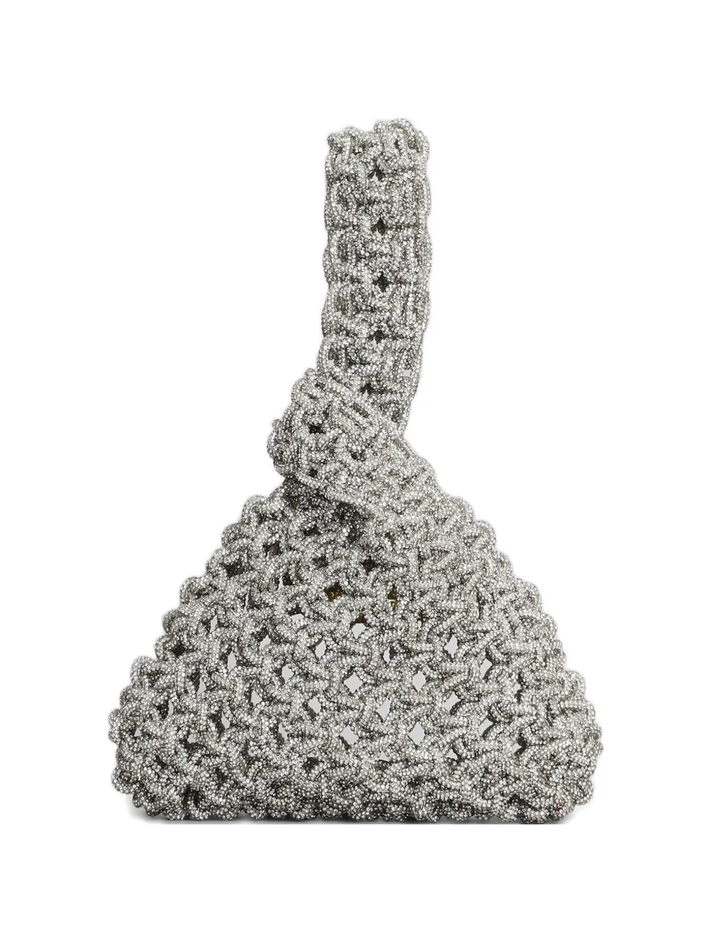Hibourama crystal-embellished clutch bag - Silber