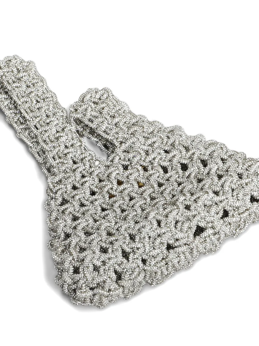 Hibourama Clutch verfraaid met kristallen Zilver