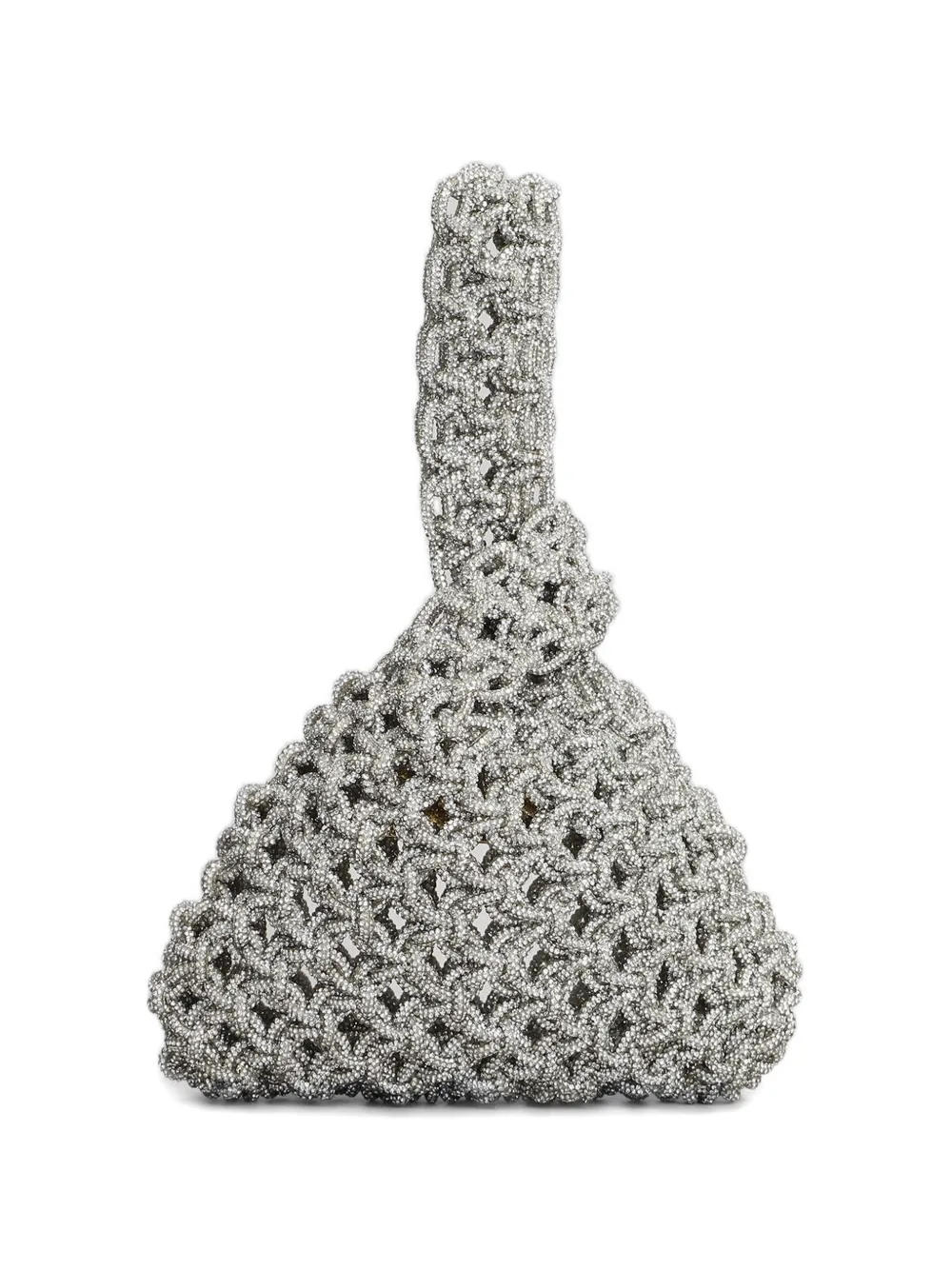 Hibourama Clutch verfraaid met kristallen Zilver