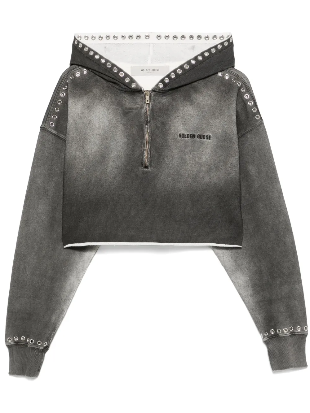 spray-effect cropped sweatshirt