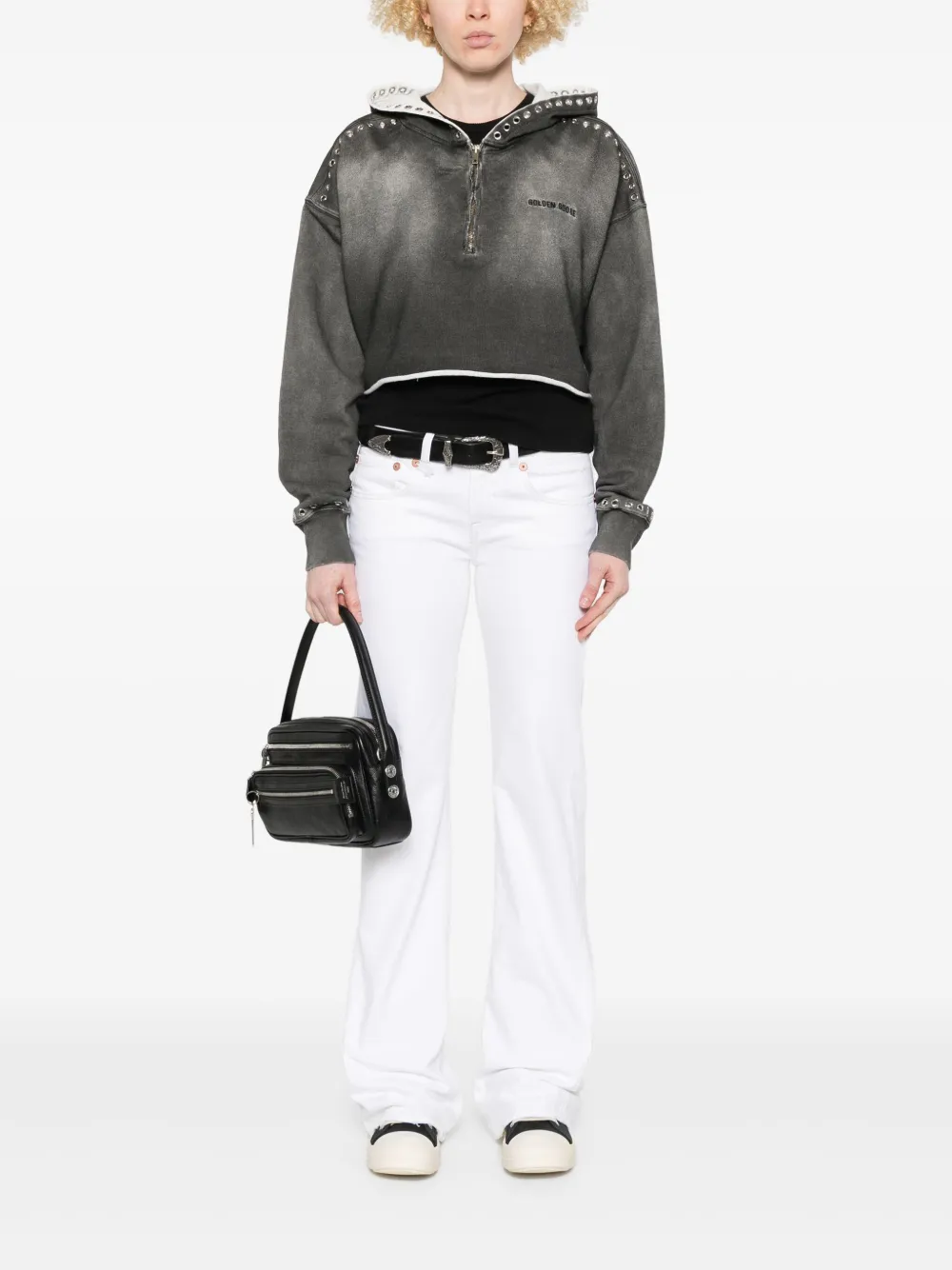 Golden Goose Cropped sweater met spray-effect - Grijs