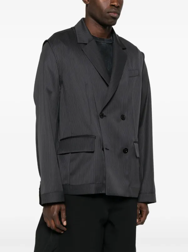 世界有名な Sacai ストライプ JP FARFETCH | グレー | ジャケット ジャケット・アウター