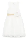 Abel & Lula floral-appliqué dress - White