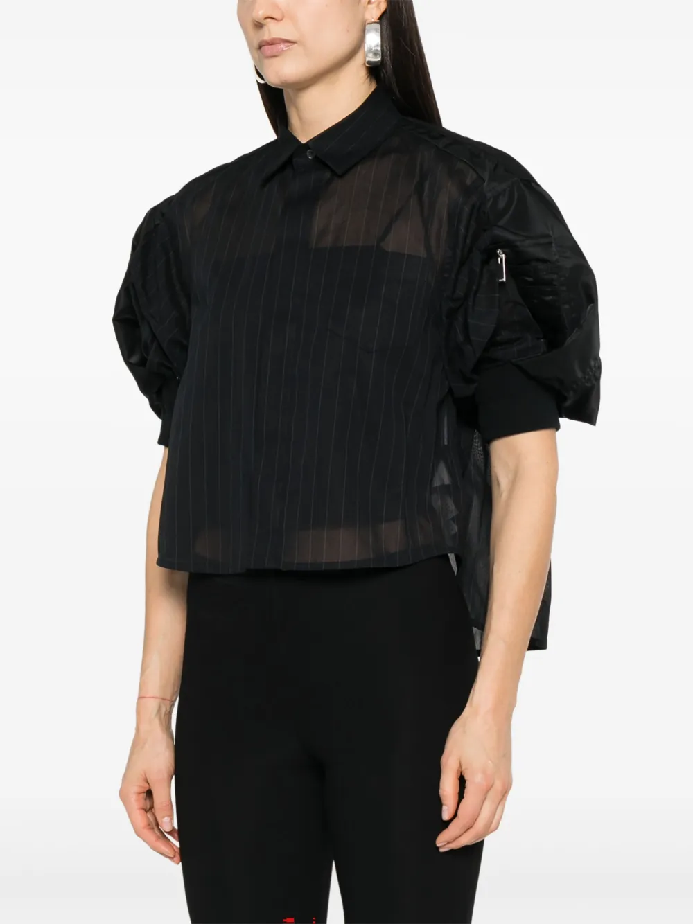 sacai Blouse met vlakken Zwart