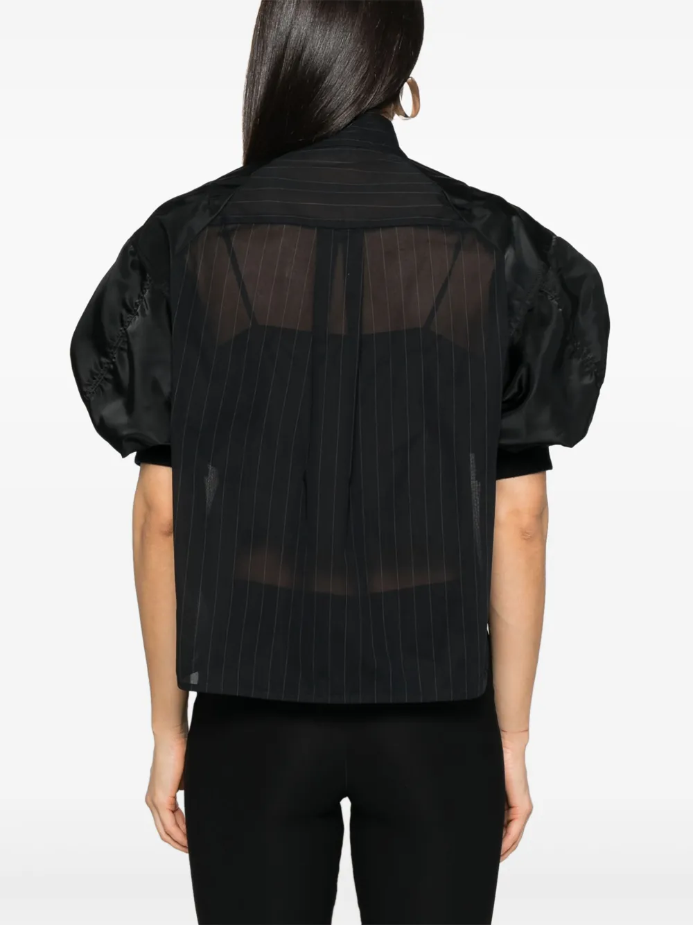 sacai Blouse met vlakken Zwart