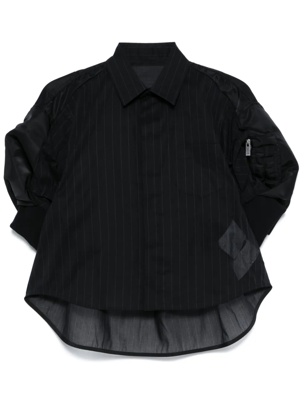 Sacai Blouse met vlakken Zwart