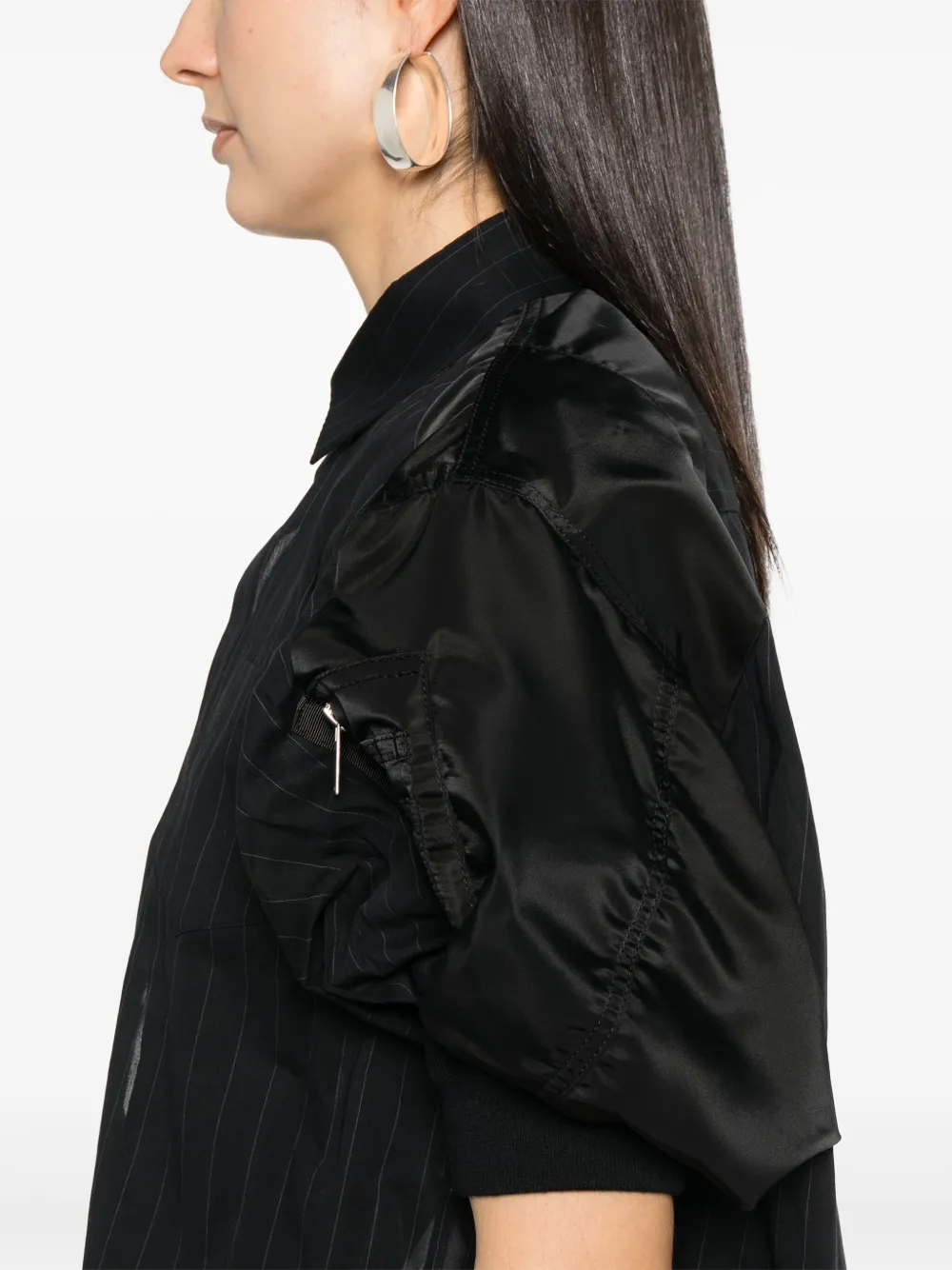 sacai Blouse met vlakken Zwart